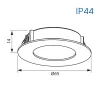  Vivalux Led Spot, 2W, 4000K, 150lm, 230V, IP44, Ø65x14mm, Furat: 58mm, Kerek, Fehér, OLI LED