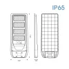   Vivalux Szolár LED lámpatest, 150W, 6400K, 2300lm, IP65, 2 év garancia, Nyalábszög 100º,   ABS fekete , REX