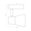   Vivalux mennyezeti lámpa, 1xE14, max. 1x7W, 230V, IP20, 104x90x130mm,