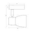Vivalux mennyezeti lámpa, 1xE14, max. 1x7W, 230V, IP20, 104x90x130mm,