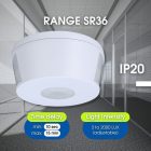 Vivalux Infravörös mozgásérzékelő, SR36, IP20, 300 méter hatótávolság, max. 2000W, Ø103x54mm, Range