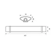 Vivalux LED Lámpatest, SOROLHATÓ, 18W, 1530lm, 4000K, IP65, 605x78x38 mm, Kent