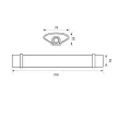 Vivalux LED Lámpatest, SOROLHATÓ, 36W, 3060lm, 4000K, IP65, 1165x78x38 mm, Kent