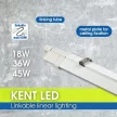 Vivalux LED Lámpatest, sorolható 45W, 4000K, 3825lm, IP65, 1465x78x38mm, Kent