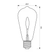 Vivalux LED fényforrás, láng hatással, E27, STG57, 0,6W, 20lm, 1800K, Ø57x130mm, Glow