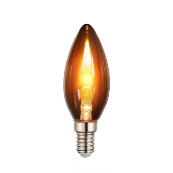   Vivalux LED fényforrás, láng hatással, E14, BG35, 0,6W, 20lm, 1800K, gyertya, Ø35x98mm, Glow