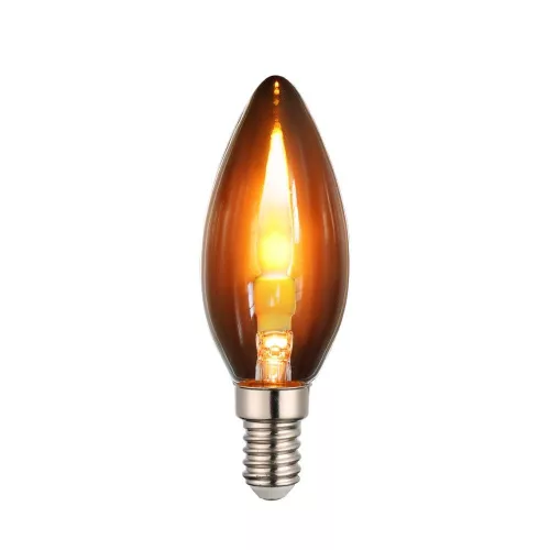 Vivalux LED fényforrás, láng hatással, E14, BG35, 0,6W, 20lm, 1800K, gyertya, Ø35x98mm, Glow