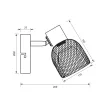 Vivalux Mennyezeti lámpa, 1XE27, max. 1X7W, IP20, 230V, 200x110x165 mm, fekete/fa, BRIA