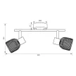 Vivalux Mennyezeti lámpa, 2XE27, max. 2X7W, IP20, 230V, 420x220x110 mm, fekete/fa, BRIA