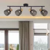   Vivalux Mennyezeti lámpa, 4XE27, max. 4X7W, IP20, 230V, 420x220x110 mm, fekete/fa, BRIA