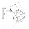   Vivalux Mennyezeti lámpa, 1XE27, max. 1X7W, IP20, 230V, 180x100x135 mm, Fa/Fekete, FRODO