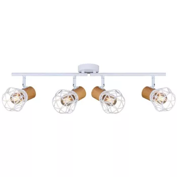   Vivalux Mennyezeti lámpa, 4XE27, max. 4X7W, IP20, 230V, 810x100x220 mm, Fa/Fehér, FRODO