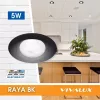   Vivalux beépthető Spot, Állítható fej, 5W, CCT kapcsoló, 3-6400K, fekete, RAYA