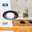 Vivalux beépthető Spot, Állítható fej, 5W, CCT kapcsoló, 3-6400K, fekete, RAYA
