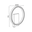 Vivalux LED Oldalfali lámpa, CCT, 12W, 3-6400K, 530lm, IP20, 290x310x60 mm, Fekete/Fa, MATTEO
