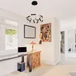 Vivalux LED Függesztett Mennyezeti lámpa, CCT, 54W, 3-6000K, IP20, 3254lm, Ø480x1000mm, fekete, MEANDRA