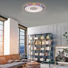 Vivalux LED Mennyezeti lámpa, távirányítóval, RGB+CCT, 80W, 3-6000K, IP20, 4635lm, 230V, Ø480x45mm, DALIA