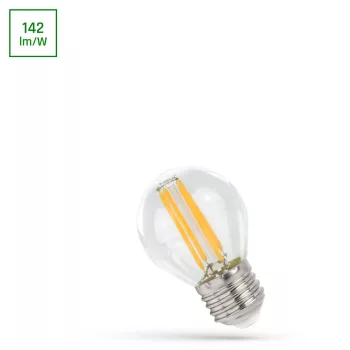   COG Led Fényforrás, Kisgömb, Átlátszó, E27, 5.5W, 2700K, 660lm, 45X78mm, 17000h, 300°, 230V