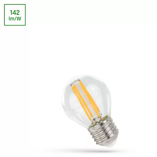 COG Led Fényforrás, Kisgömb, Átlátszó, E27, 5.5W, 4000K, 700lm, 45X78mm, 17000h, 300°, 230V