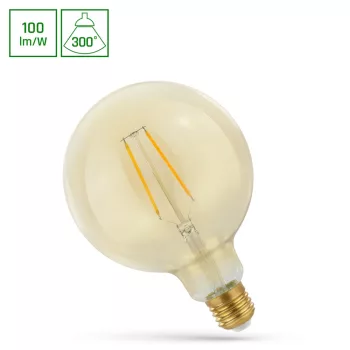   Spectrum COG LED fényforrás G125, E27, 4,9W, 3000K, 230V, retroshine