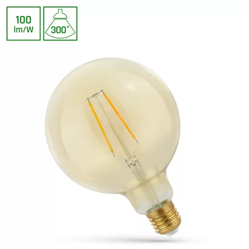 Spectrum COG LED fényforrás G125, E27, 4,9W, 3000K, 230V, retroshine
