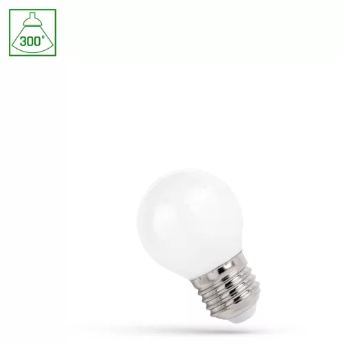 Spectrum COG LED fényforrás, E27, 1W, 3000K, 90lm, kisgömb