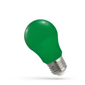   LED Fényforrás, Color, 4,9W, E27, zöld, 50x92mm,270°, 17000h, 230v, műanyag,