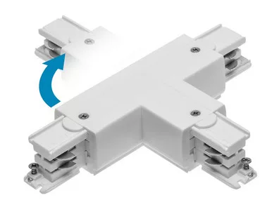 T-csatlakozó X-RAIL-hez, 166x101mm, állítható ZL/WL, fehér