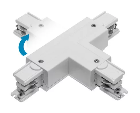 T-csatlakozó X-RAIL-hez, 166x101mm, állítható ZP/WP, fehér