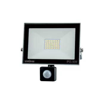   Strühm LED reflektor, mozgásérzékelővel, 30W, 6500K, 2400lm, IP65, fekete