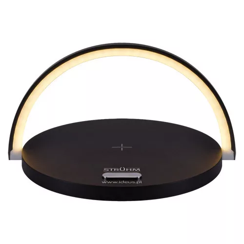 LED lámpa és vezeték nélküli töltő SATURN BLACK