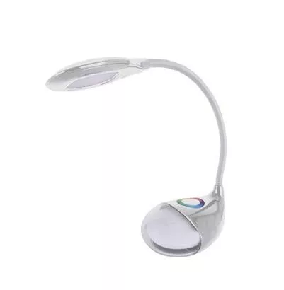 Strühm Asztali LED lámpa érintőkapcsolóval, dimmelhető, BOA, Fehér, Max 6W, 490lm, 230V, IP20, 4100K+RGB, 320X110X200 mm