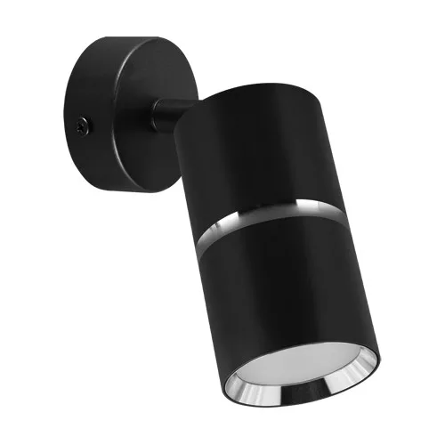 Strühm oldalfali lámpa GU10, max35W, fekete, króm, Dior