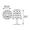   LED szolár asztali lámpa, 0,2W, 6000K, 3lm, IP44, Zöld, Luda