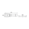   Strühm LED zseblámpa, 5W, 6500K, 300lm, DC 5 V 2,1 A MAX USB-C, IP44, 170x45x45mm, fekete, Lager