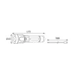 Strühm LED zseblámpa, 5W, 6500K, 300lm, DC 5 V 2,1 A MAX USB-C, IP44, 170x45x45mm, fekete, Lager