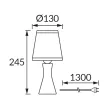 Strühm asztali lámpa, E14, max. 15W, IP20, 245X130X130mm, Fehér, POLINA