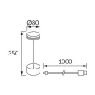 Strühm LED állólámpa, CCT, max. 1,5W, 3000K/4200K/6000K, max. 60lm, IP20, 315x80x80mm, fekete, Talia