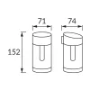   Strühm Szolár LED 0,05W, 6500K, 4lm, DC 1,2 V 1 x AAA 300 mAh NI-MH, Fekete, Modi