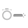 Strühm LED Mennyezeti lámpa, CCT, 24W, 1370lm, IP20, 4200K, Fehér, RATAN