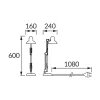   Strühm Asztali lámpa, E27, Max. 40W, 220-240V, IP20, 600X160X240mm, Fekete, GRAFEN