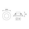   Strühm LED lámpa, beépíthet, CCT, 7W, 900/610lm, IP54/20, 90mm, Fekete, EWA