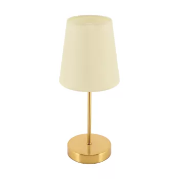   04829 - Strühm Asztali lámpa, E14, max.40W, IP20, Arany/Fehér, FATIMA