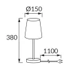   04829 - Strühm Asztali lámpa, E14, max.40W, IP20, Arany/Fehér, FATIMA