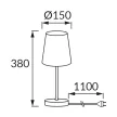 04829 - Strühm Asztali lámpa, E14, max.40W, IP20, Arany/Fehér, FATIMA