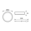   Strühm LED Mennyezeti lámpa mozgásérzékelővel (<1m), CCT-s, 2900K/4100K/6100K, 1,2W, 100lm, DC 5V 1A MAX USB-C, világítási idő: 30s, 130°, IP20, 16X80mm, Fekete, Zibi