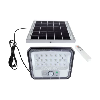   Strühm LED Szolár reflektor, mozgásérzékelővel, távirányítóval, 7W, 700lm, 6500K, IP65, HEROS