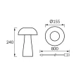 Strühm LED Kristály lámpa CCT-s, USB kábellel, 1W, IP20, 3/4/6000K, SINGA