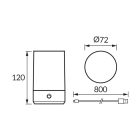 Strühm LED Kristály lámpa, USB kábellel, 2W, 150lm, IP20, 3000K, DUBAI