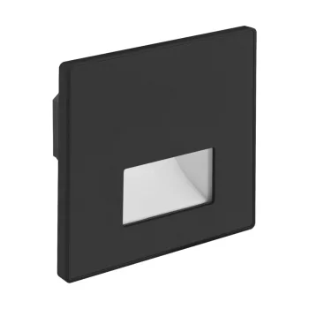   04862 - Strühm LED Lépcsőviágító, CCT-s, 1,2W, 230V, 58lm,IP20, 80X80X40mm, Kivágási méret: 60mm, Fekete, Négyzet, WEKTOR
